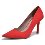 Scarpin Feminino Salto Alto Via Marte 2113301 campari vermelho