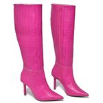 Bota Via Marte de Cano Alto com Textura 226405 Pink 2047