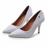 Scarpin Casual Feminino Salto Alto Vizzano 1841101 Branco 1693