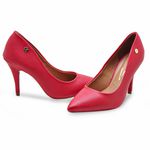 Scarpin Casual Feminino Salto Alto Vizzano 1841101 Vermelho 1694