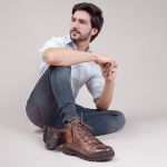 Bota Coturno Casual Masculino Couro Legítimo Laroche Vacanza Zíper Cadarço Chocolate 339