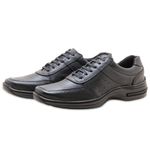 Combo 2 Pares Sapato Couro conforto Z03 Preto e Tabaco Masculino 2246