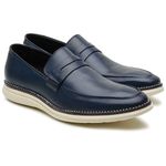 Mocassim Masculino Casual Couro 10072 Navy 2104