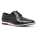 Sapato Casual Masculino Couro 25513 Preto 2114