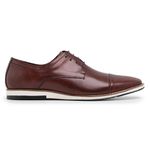 Sapato Casual Masculino Derby Couro 24515 Wisky 2118