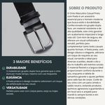 Cinto Correia Masculino Casual 40mm Cor Preto Elegante Resistente 3006