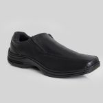 Sapato Ortopédico Social Couro Masculino Preto Confortável Leve 451