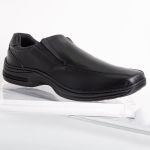 Sapato Ortopédico Social Couro Masculino Preto Confortável Leve 451