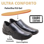 Sapato Masculino Em Couro Ultra Conforto Zarato Z02 Preto 2327