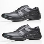 Combo 2 Sapato Masculino Couro Ultra conforto Z01 Preto 2367