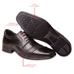 Sapato Social Couro Sola Costurada 150 Durabilidade e Elegância Café 2433