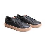 Tênis Masculino Casual LEC1001 em Couro Preto 2650 