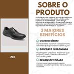 Sapato Social Masculino Em Couro Legitimo Confortável Preto 2927