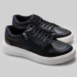 Sapatênis Tênis Masculino Casual Em Couro Legitimo Sola Leve 2928