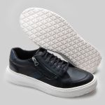 Sapatênis Tênis Masculino Casual Em Couro Legitimo Sola Leve 2928