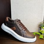 Sapatênis Tênis Masculino Casual Em Couro Legitimo Sola Leve 2930