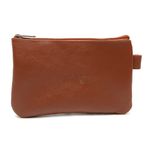 Bolsa de Mão em Couro Legítimo - Ferrugem