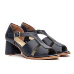 Sandália Peep Toe - Azul Marinho - ELO