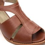 Sandália Peep Toe - Chocolate - ELO