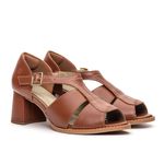Sandália Peep Toe - Chocolate - ELO