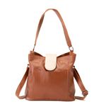 Bolsa RetrÔ - Chocolate e Off White - VERBENA 