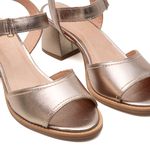 Sandália Peep Toe - Metalic - LEVE