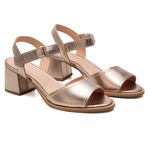 Sandália Peep Toe - Metalic - LEVE