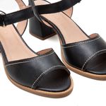 Sandália Peep Toe - Preta - LEVE 