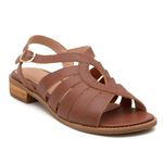 Sandália Rasteira - Chocolate - ESSÊNCIA