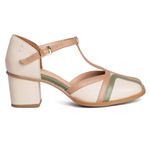 Sapato Boneca - BOSSA - Off White, Sálvia E Bali - 400.59