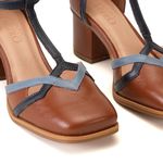 Sapato Boneca - Chocolate, Azul Hortência e Azul Marinho - VIVER