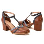 Sapato Boneca - Chocolate, Azul Hortência e Azul Marinho - VIVER