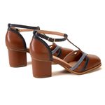 Sapato Boneca - Chocolate, Azul Hortência e Azul Marinho - VIVER