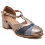 Sapato Boneca - Metalic, Azul Hortência e Azul Marinho - AURA