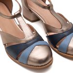 Sapato Boneca - Metalic, Azul Hortência e Azul Marinho - AURA