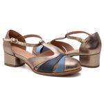 Sapato Boneca - Metalic, Azul Hortência e Azul Marinho - AURA
