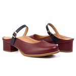 Mule RetrÔ - Chilli e Azul Marinho - SERENA