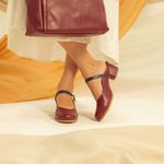 Mule RetrÔ - Chilli e Azul Marinho - SERENA