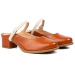 Mule RetrÔ - Telha e Off White - SERENA