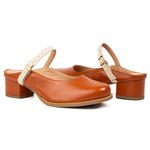 Mule RetrÔ - Telha e Off White - SERENA