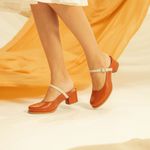 Mule RetrÔ - Telha e Off White - SERENA