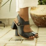 Peep Toe RetrÔ - Azul Marinho e Fendi - DESEJO