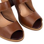 Peep Toe RetrÔ - Chocolate e Madeira - DESEJO