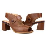 Peep Toe RetrÔ - Chocolate e Madeira - DESEJO