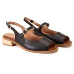 Sandália Rasteira - Preta - VERSO