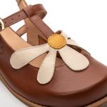 Sapatilha RetrÔ - Chocolate, Off White e Mostarda - JARDIM