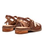 Sapatilha RetrÔ - Chocolate, Off White e Mostarda - JARDIM