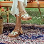 Sapatilha RetrÔ - Chocolate, Off White e Mostarda - JARDIM