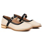 Sapatilha RetrÔ - Off White e Preto - TRANQUILIZAR