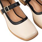 Sapatilha RetrÔ - Off White e Preto - TRANQUILIZAR